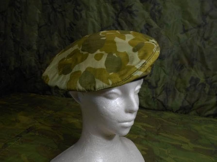 Amazon.co.jp: 米軍 ダックカモ迷彩 パラシュート製ベレー帽 品